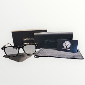 Chrome Hearts Black & Gold Optical Glasses w/ Case